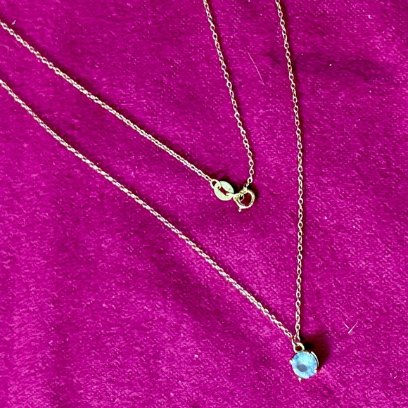 Genuine PANDORA ALE 925 Sterling Gold Plated Delicate Necklace Crystal, 18” - Picture 2 of 7